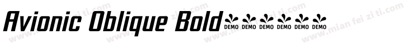 Avionic Oblique Bold字体转换